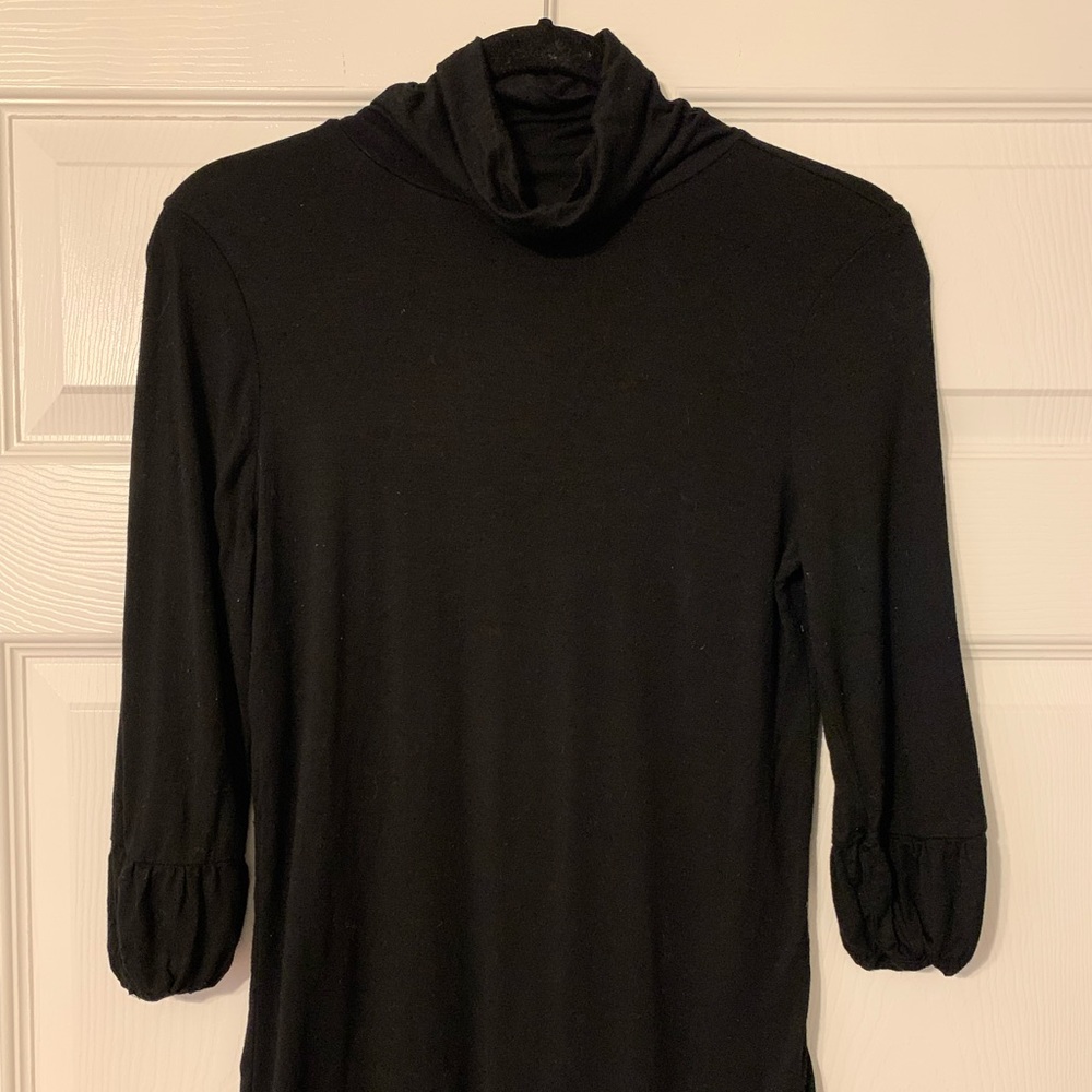 Black turtleneck top